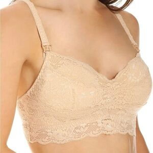 Cosabella Women's Never Say Never Mommie Nursing Soft Bra, Blush, Tan, S